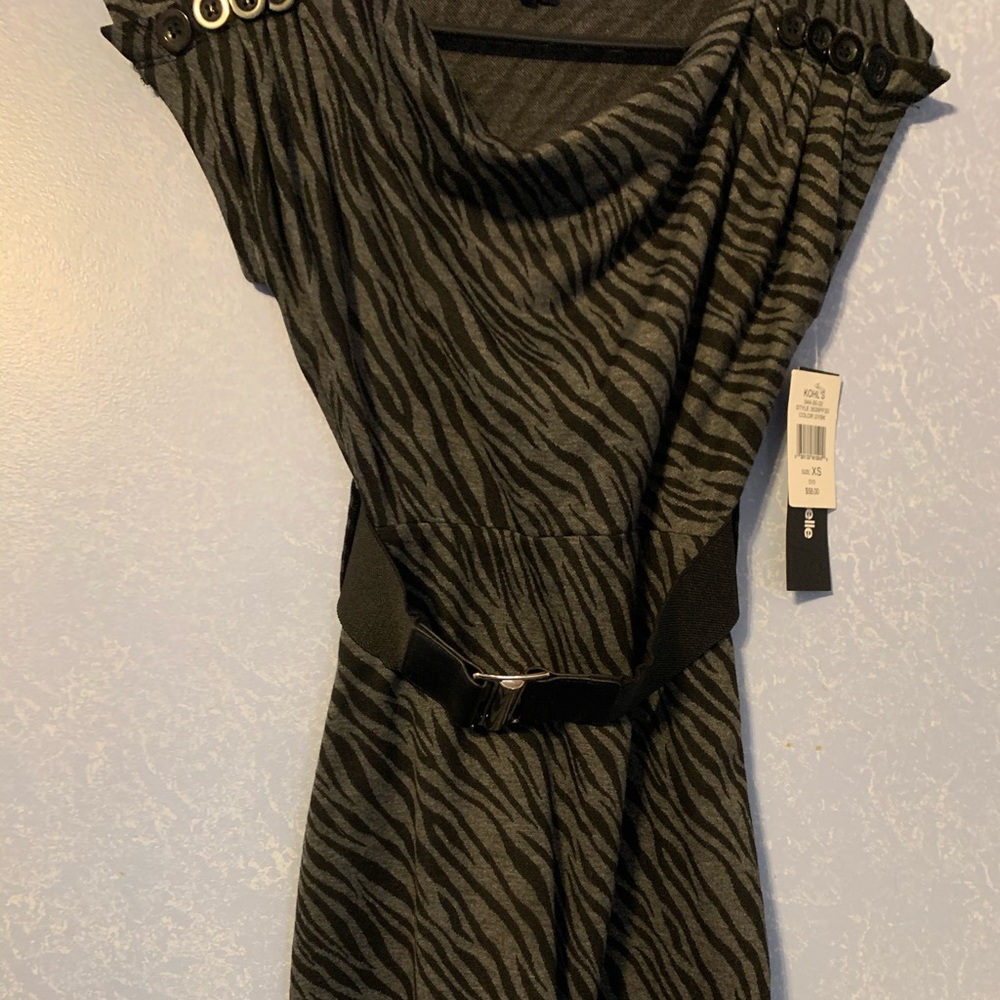 Junior x-small black and gray mini dress